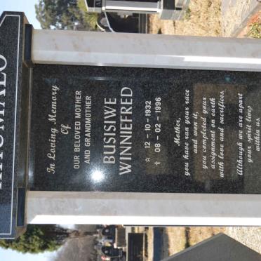 KHUMALO Busisiwe Winniefred 1932-1996