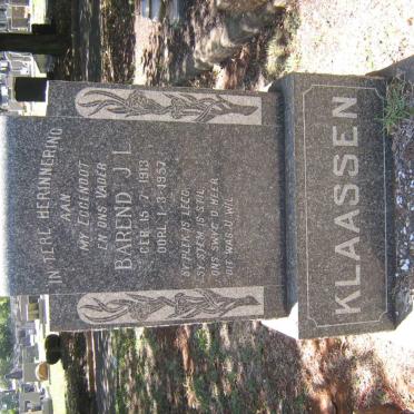 KLAASSEN Barend J.L. 1913-1957
