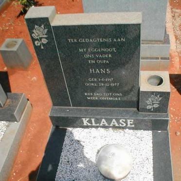 KLAASE Hans 1917-1977