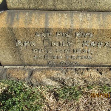 KNOX Matthew Millar -1922 &amp; Ann Emily -1931