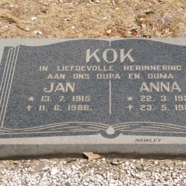 KOK Jan 1915-1988 &amp; Anna 1924-1987