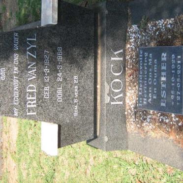 KOCK Fred van Zyl 1927-1968 &amp; Esther 1929-2011