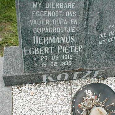KOTZE Hermanus Egbert Pieter 1916-1995