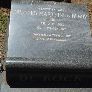KOCK Johannes Marthinus Henry, de 1932-1957
