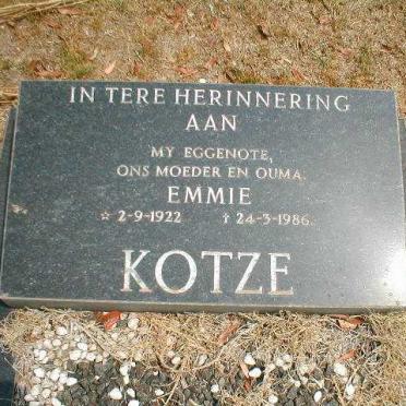 KOTZE Emmie 1922-1986