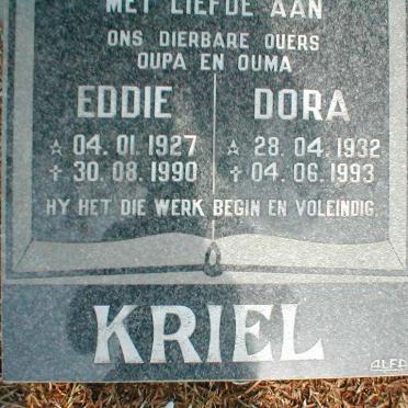 KRIEL Eddie 1927-1990 &amp; Dora 1932-1993