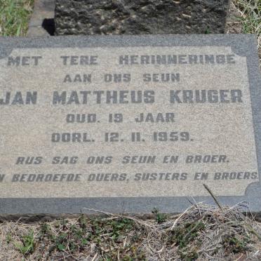 KRUGER Jan Mattheus -1959