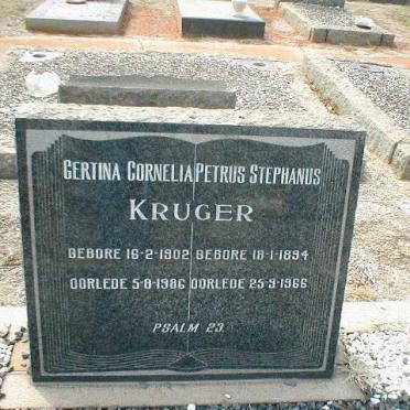 KRUGER Petrus Stephanus 1894-1966 &amp; Gertina Cornelia 1902-1986