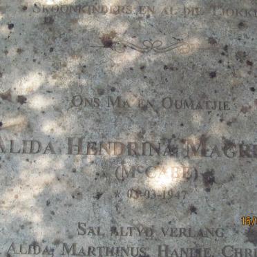 KRUGER Leon Marthinus 1945-2001 &amp; Alida Hendrina Magrietha McCABE 1947-