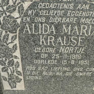 KRAUSE Alida Maria nee NORJÉ 1916-1951