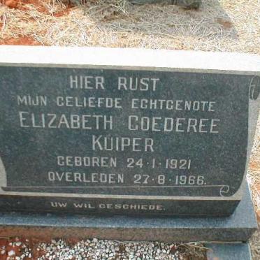 KUIPER Elizabeth Goederee 1921-1966