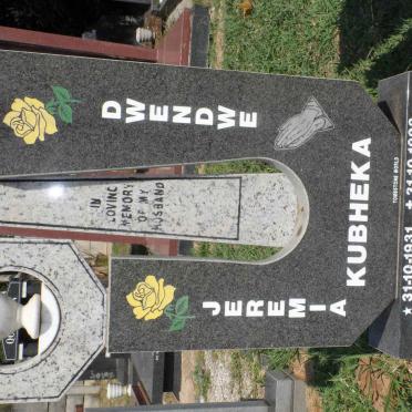 KUBHEKA Jeremia Dwendwe 1931-1998