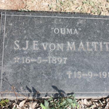 MALTITZ S.J.E., von 1897-1983