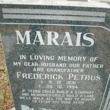 MARAIS Frederick Petrus 1931-1994