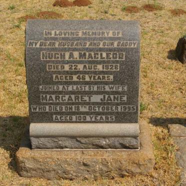 MACLEOD Hugh A. -1928 &amp; Margaret Jane -1995