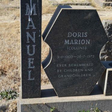 MANUEL Doris Marion nee COLLINS 1903-1972
