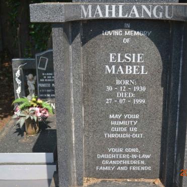 MAHLANGU Elsie Mabel 1930-1999
