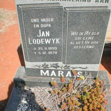 MARAIS Jan Lodewyk 1899-1978