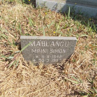 MAHLANGO Mpini Simon 1942-1997
