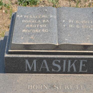 MASIKE Mankwe Maria nee SEKETE 1907-1995