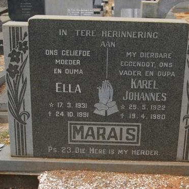 MARAIS Karel Johannes 1922-1980 &amp; Ella 1931-1991