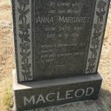 MACLEOD Anna Margaret 1892-1956