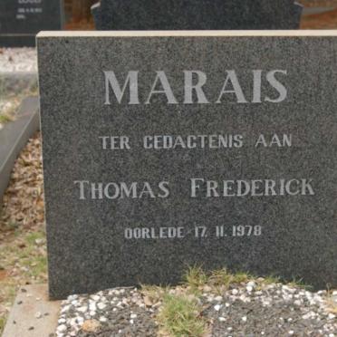 MARAIS Thomas Frederick -1978