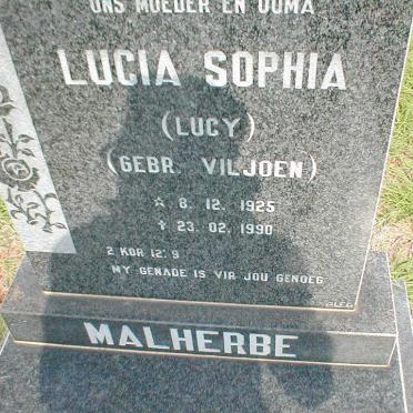 MALHERBE Lucia Sophia nee VILJOEN 1925-1990