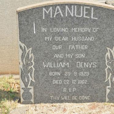 MANUEL William Denys 1929-1962