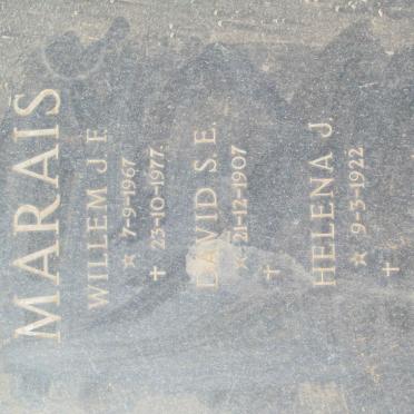 MARAIS David S.E. 1907- :: MARAIS Helena J. 1922- :: MARAIS Willem J.F. 1967-1977