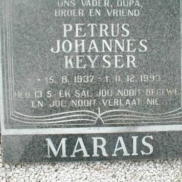 MARAIS Petrus Johannes Keyser 1937-1993