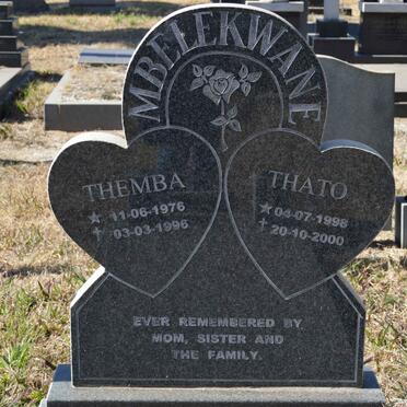 MBELEKWANE Themba 1976-1996 :: MBELEKWANE Thato 1998-2000