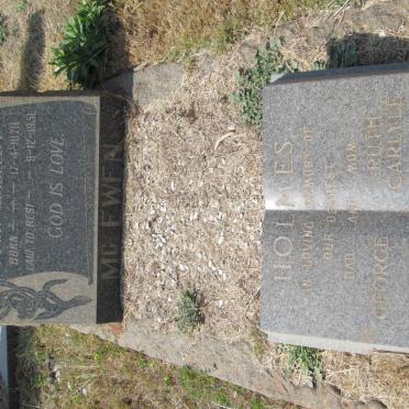 McEWEN Mary Isabella 1879-1951 :: HOLMES George 1908-1981 &amp; Ruth Carlyle 1909-1991
