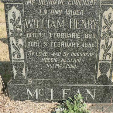 McLEAN William Henry 1896-1955