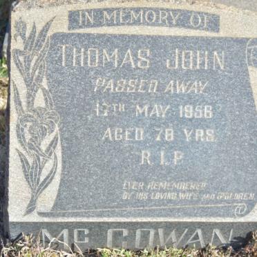 McCOWAN Thomas John -1956