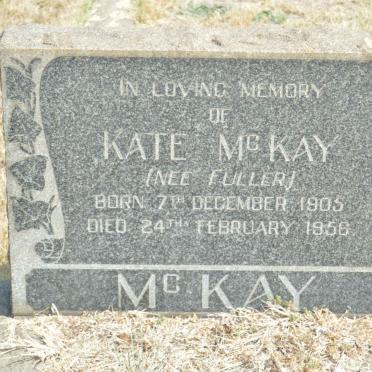McKAY Kate nee FULLER 1905-1956