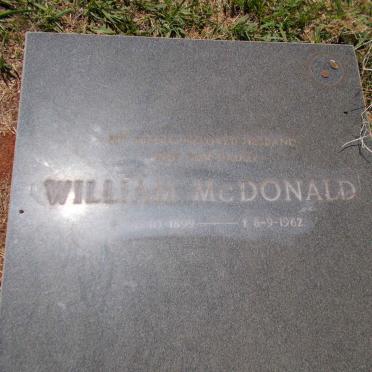 McDONALD William 1899-1962
