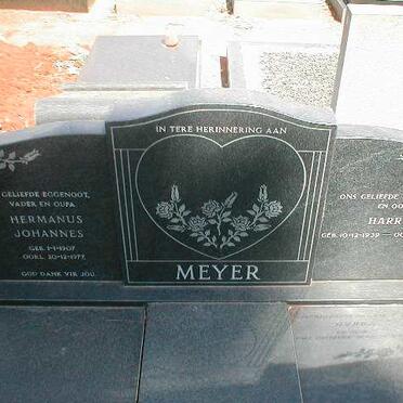MEYER Hermanus Johannes 1907-1977 :: MEYER Harry 1939-1993