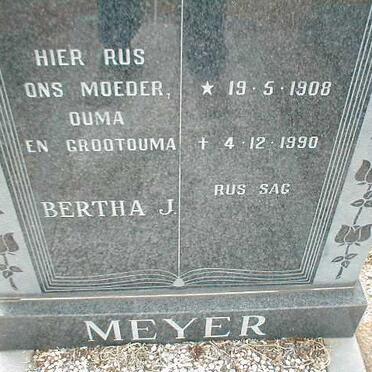 MEYER Bertha J.1908-1990