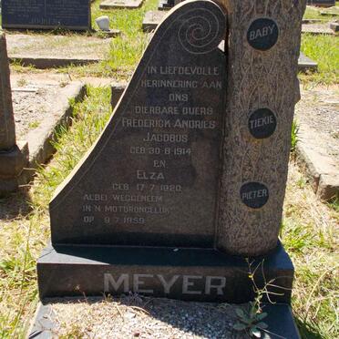 MEYER Frederick Andries Jacobus 1914-1959 &amp; Elza 1920-1959