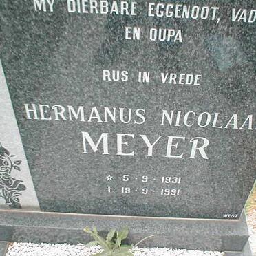 MEYER Hermanus Nicolaas 1931-1991