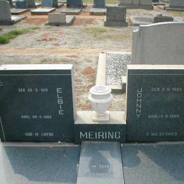 MEIRING Johnny 1897-1966 &amp; Elbie 1913-1983
