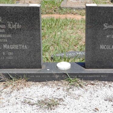 MERWE Nicolaas Marthinus, van der 1903-1981 &amp; Dorothea Magrietha 1911-2001