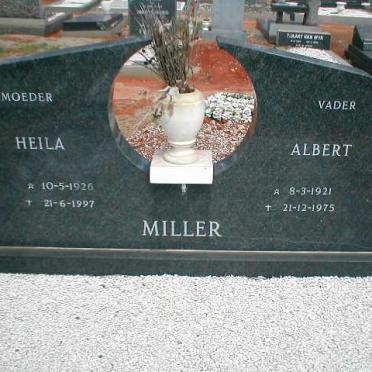 MILLER Albert 1921-1975 &amp; Heila 1926-1997