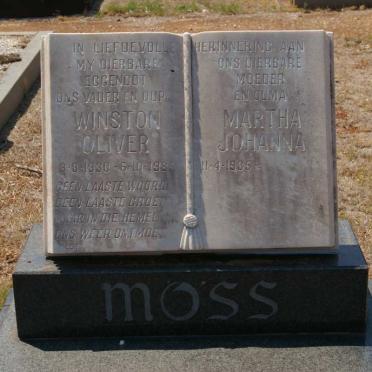 MOSS Winston Oliver 1930-1988 &amp; Martha Johanna 1935-