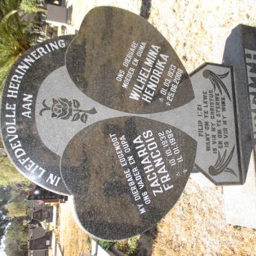 MONTEITH Zacharia Francois 1932-1992 &amp; Wilhelmina Hendrika 1933-2008