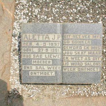 MOLLER Aletta J.P. 1897-1961