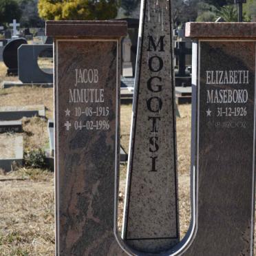 MOGOTSI Jacob Mmutle 1915-1996 &amp; Elizabeth Maseboko 1926-2002