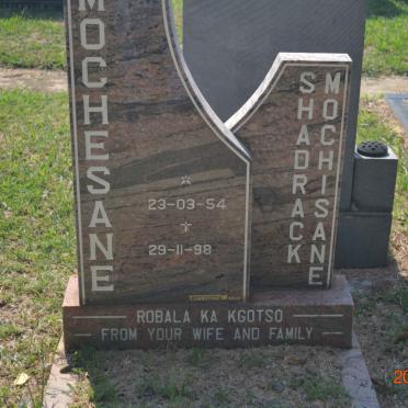 MOCHESANE Shadrack Mochisane 1954-1998