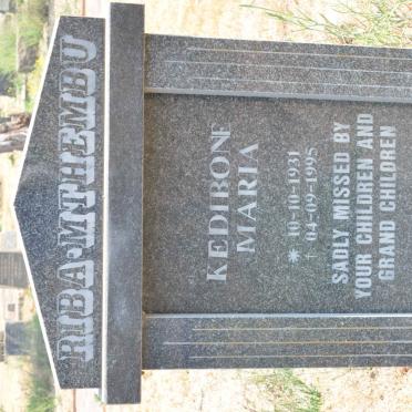 MTHEMBU Kedibone Maria, RIBA 1931-1995